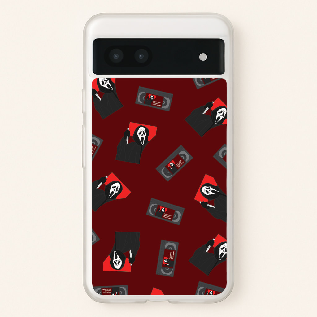VHS & Ghostface Pattern Phone Case