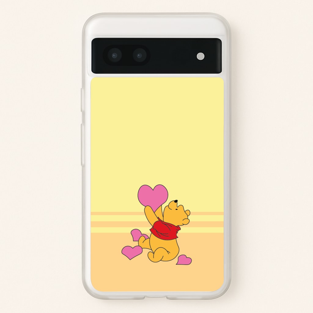 Pooh Love Heart Balloons Valentine's Phone Case