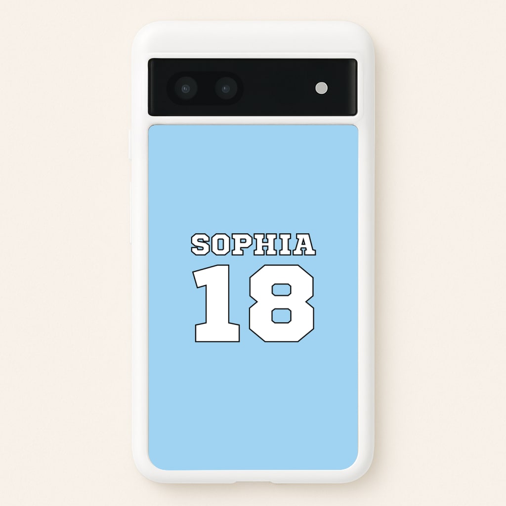 Light Blue - Personalised Football Phone Case