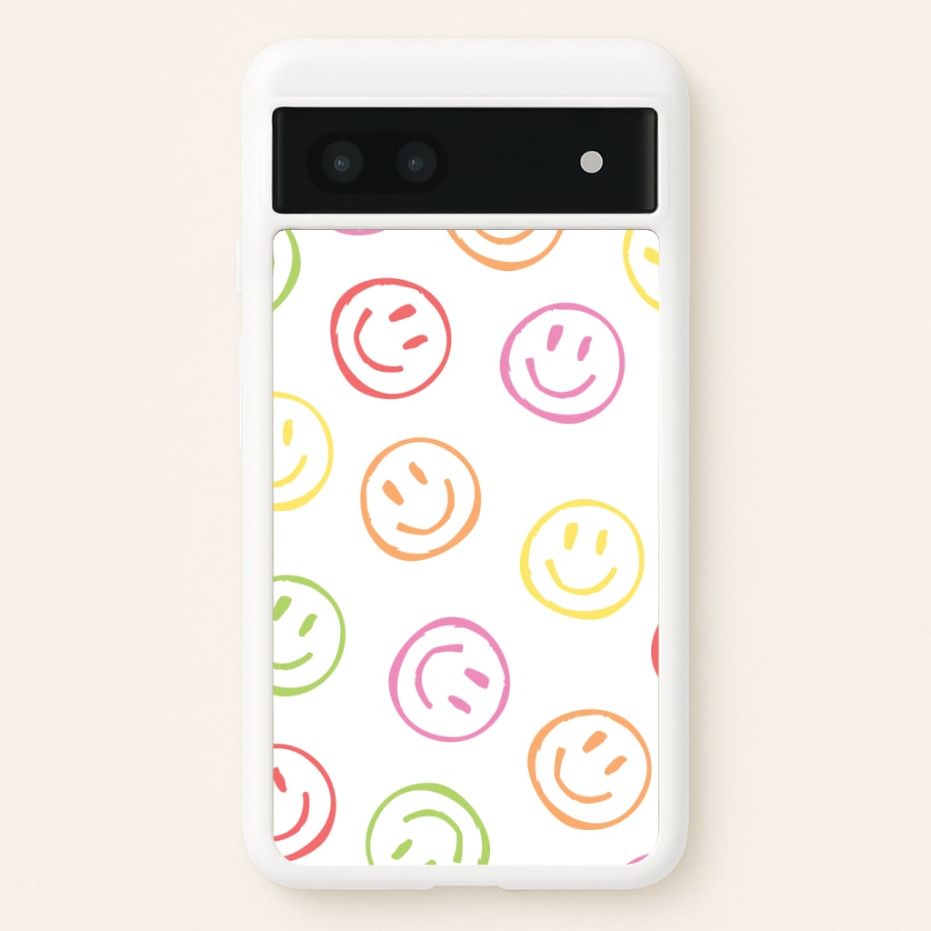 Colourful Sketched Smileys Pattern Phone Case