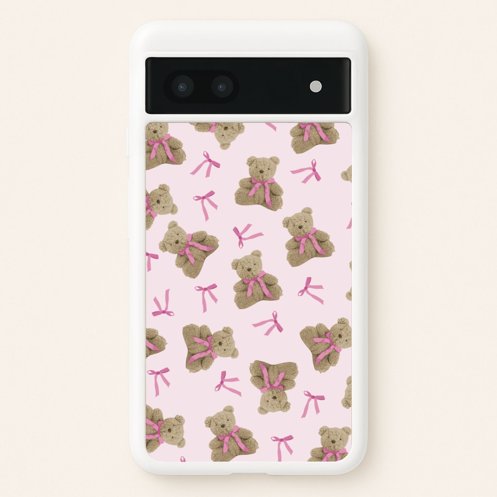 Coquette Teddy Bears And Bows Pattern Phone Case