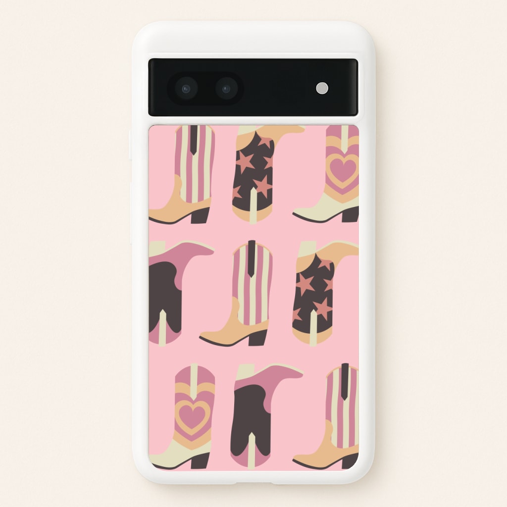Dusty Pink Cowboy Boots Pattern Phone Case