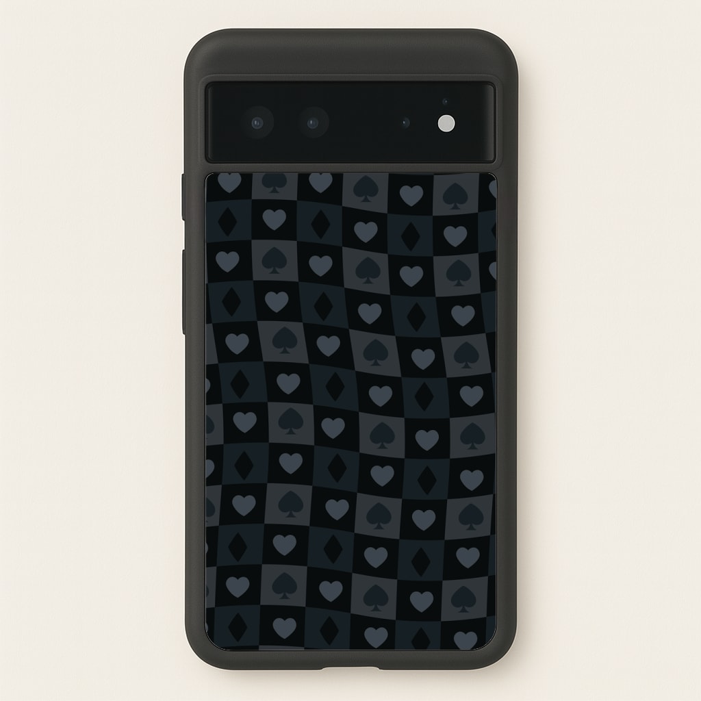 Card Suits Pattern Black Phone Case