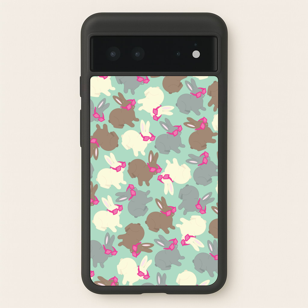 Bunny With Glasses Pattern Phone Case
