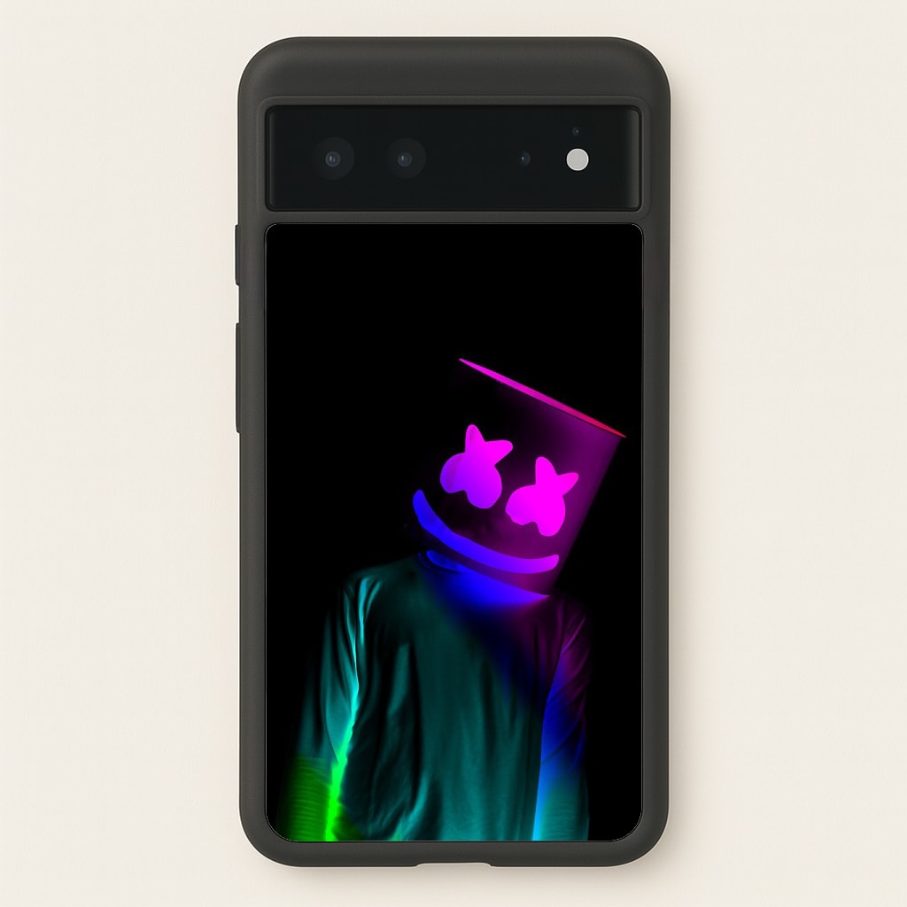 White Helmet DJ In Lights Phone Case