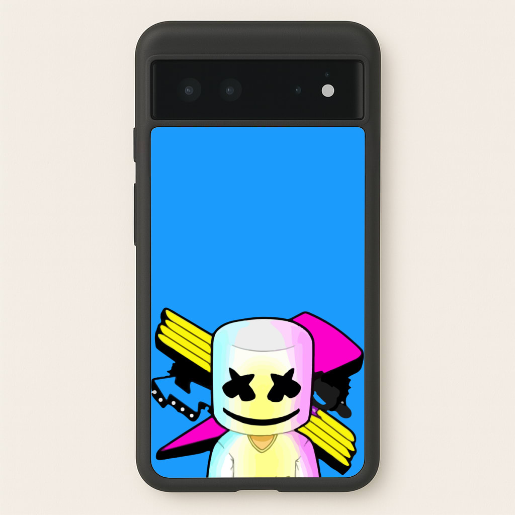 Neon Logo White Helmet DJ Phone Case