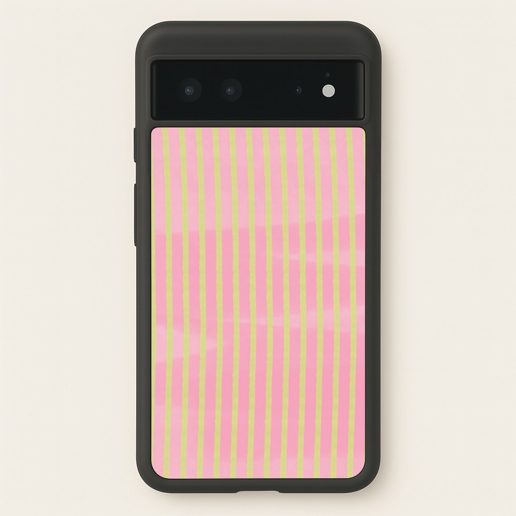 Pink Meadow Stripes Phone Case