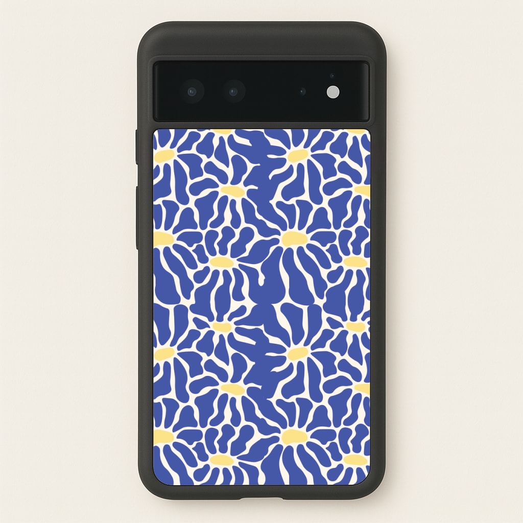 Dark Blue Flowers - Summer Phone Case