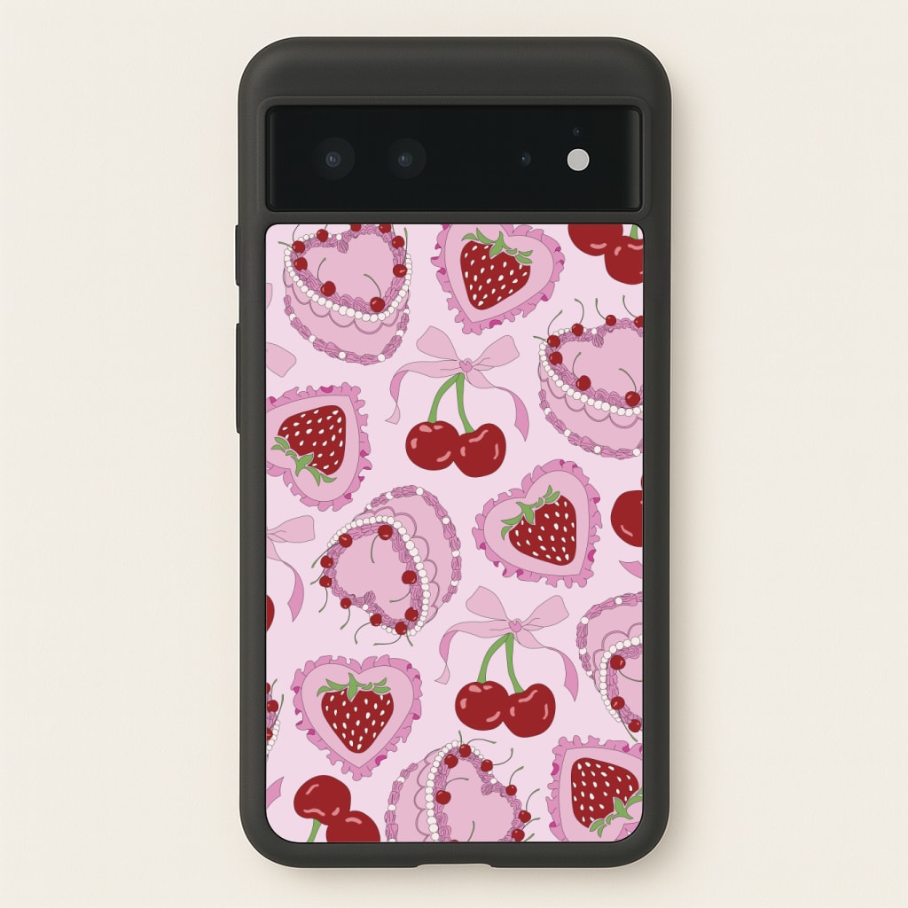 Cherries, Strawberries And Cake - Valentine's Day Phone Case