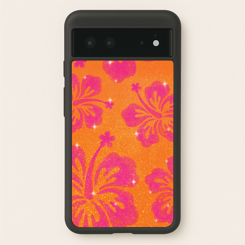 Shimmer Hibiscus Phone Case