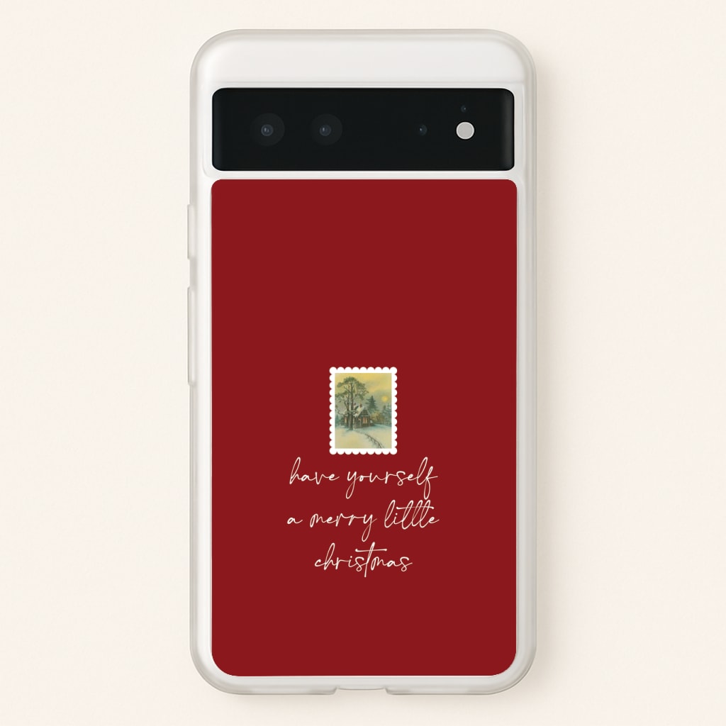 A Merry Little Christmas Stamp Phone Case