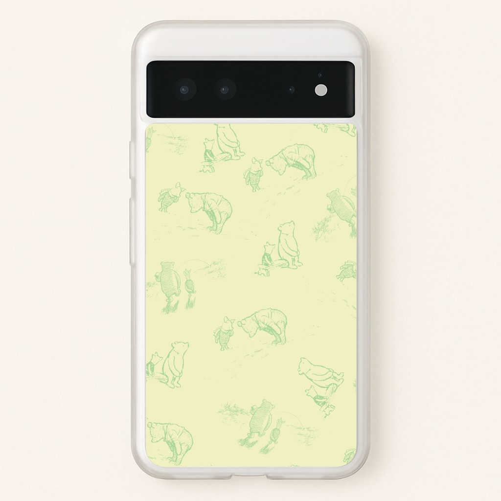 Sketched Winnie Pattern Phone Case