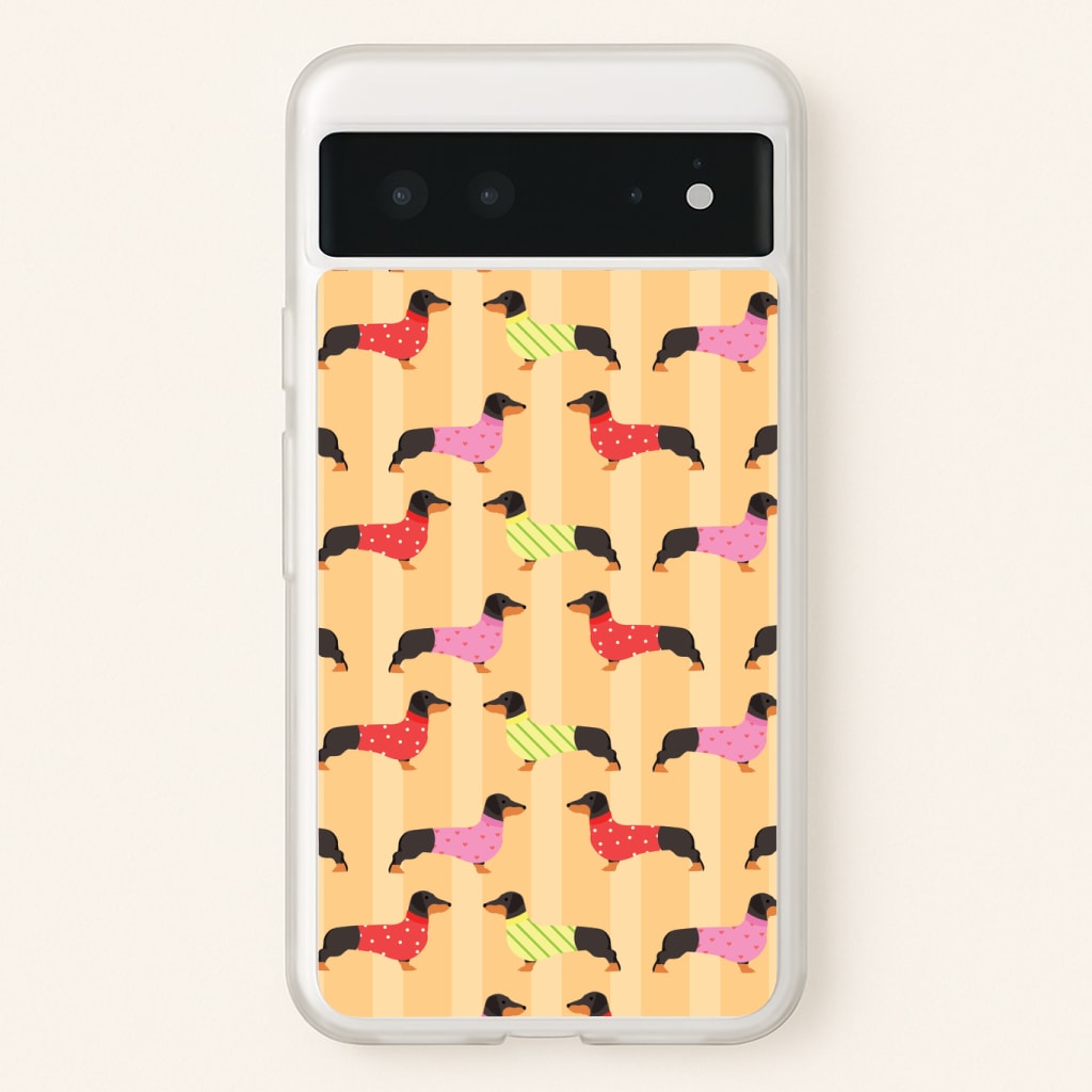 Dachshunds In Sweaters Pattern Phone Case