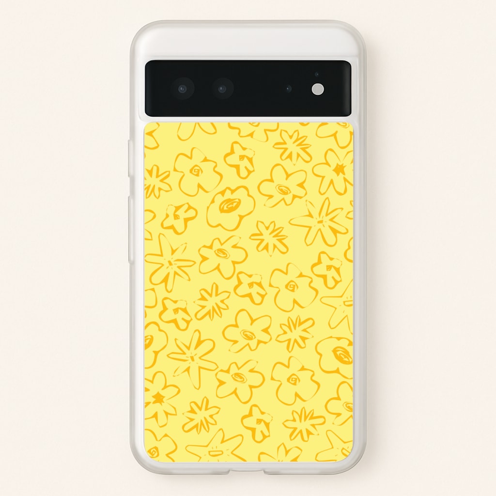 Yellow And Orange - Floral Patterns Phone Case
