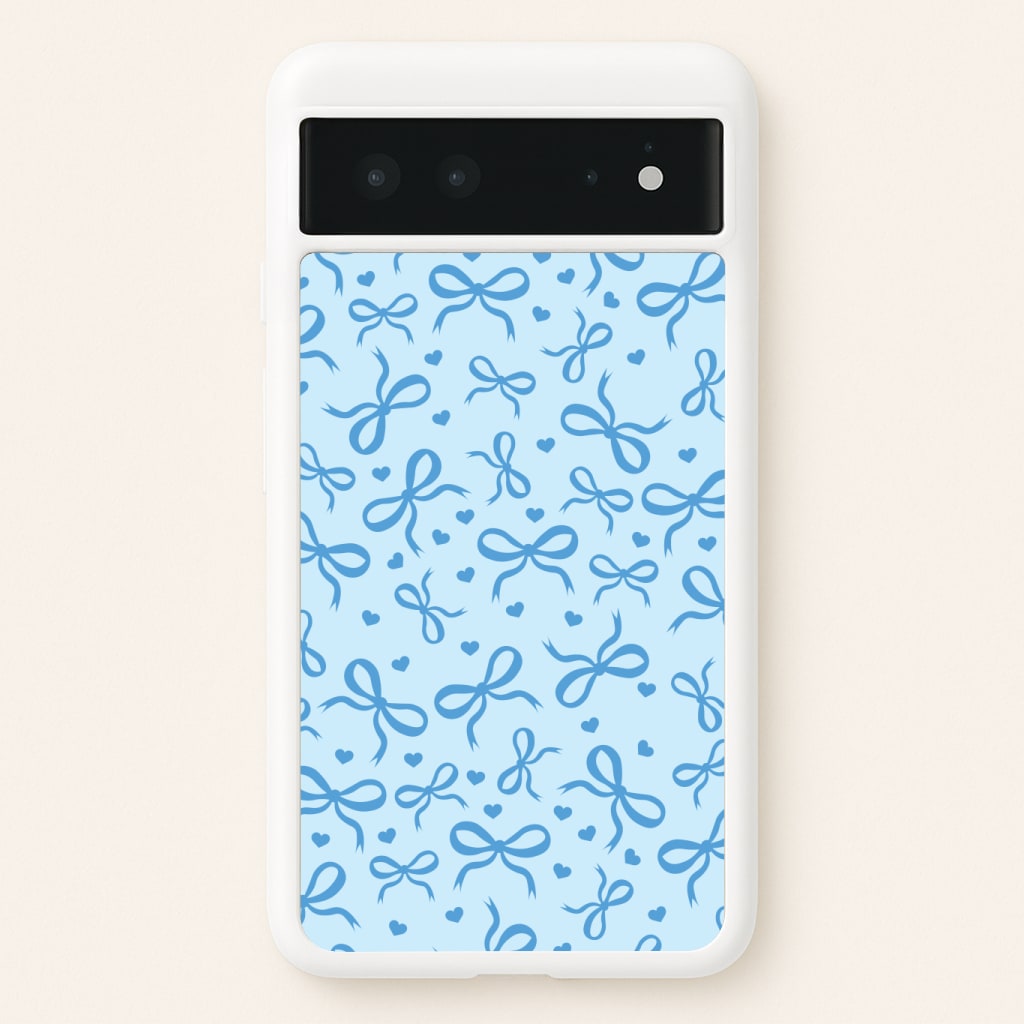 Coquette Bows And Hearts Navy Blue Phone Case