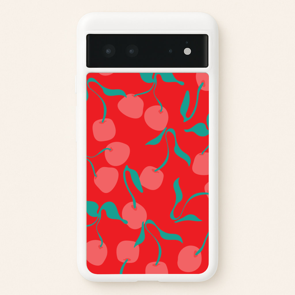 Red Abstract Cherries Pattern Phone Case