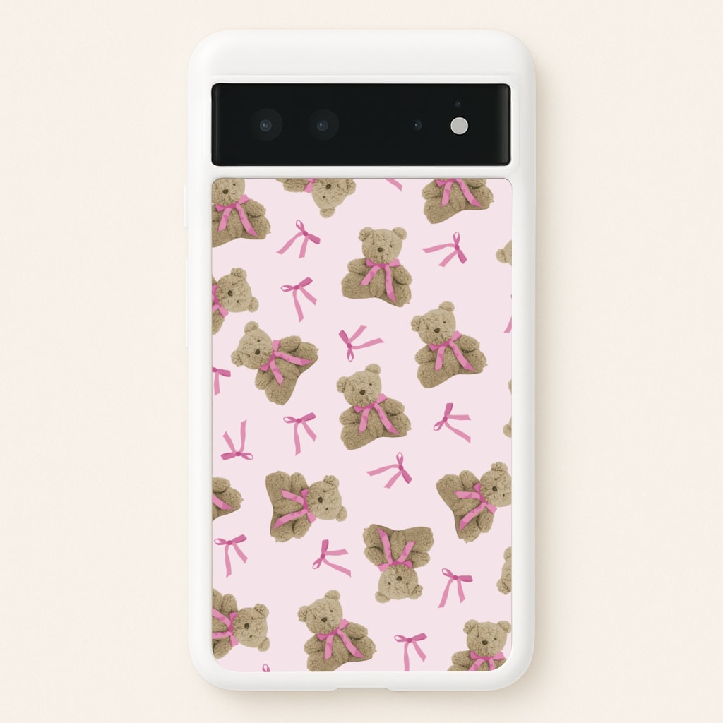 Coquette Teddy Bears And Bows Pattern Phone Case