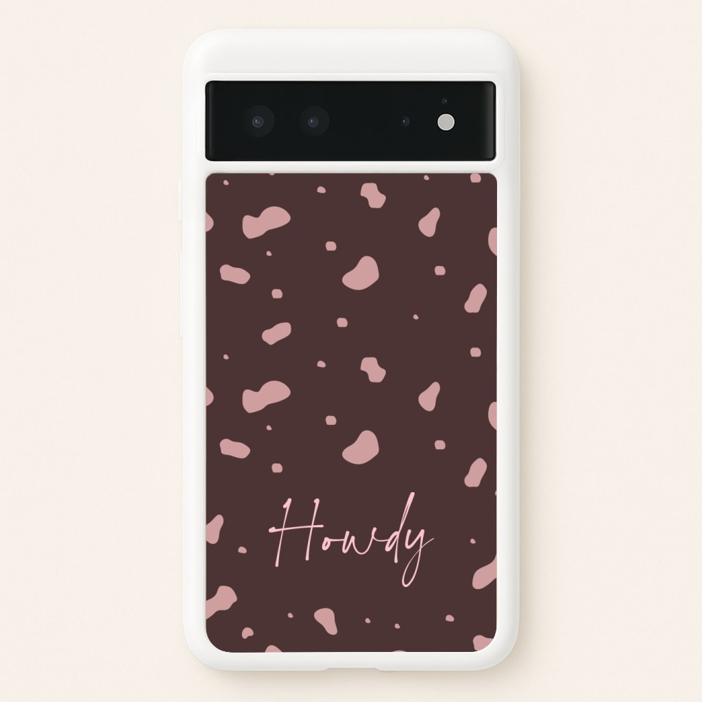 Cow Print Howdy Phone Case