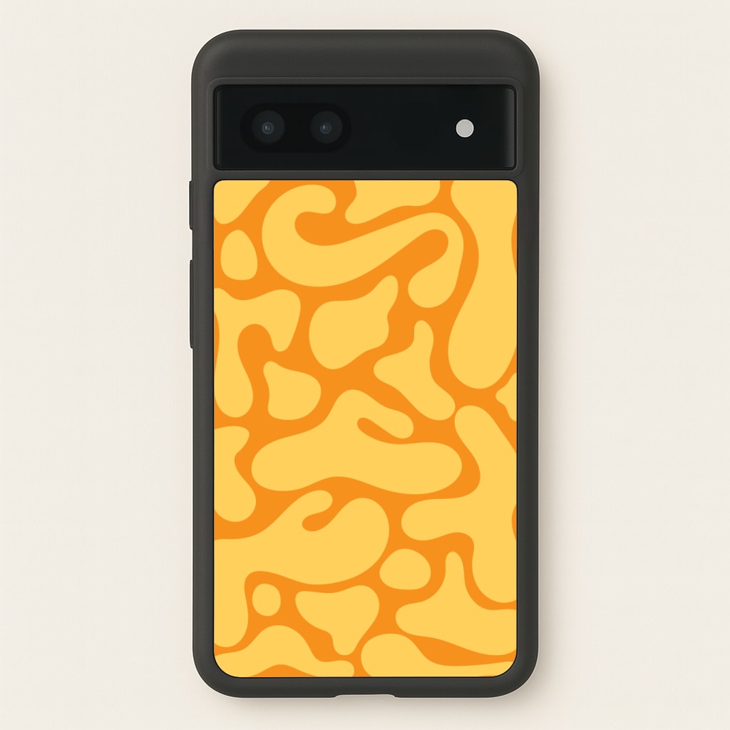 Yellow Blobs Abstract Pattern Phone Case