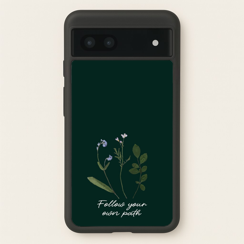 Follow Your Own Path Dark Green Phone Case