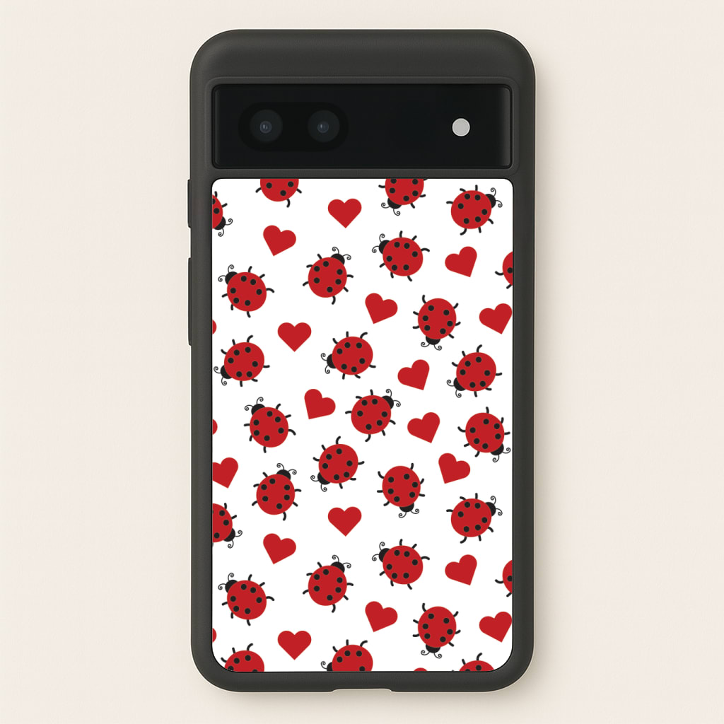 Ladybugs And Hearts Pattern Phone Case