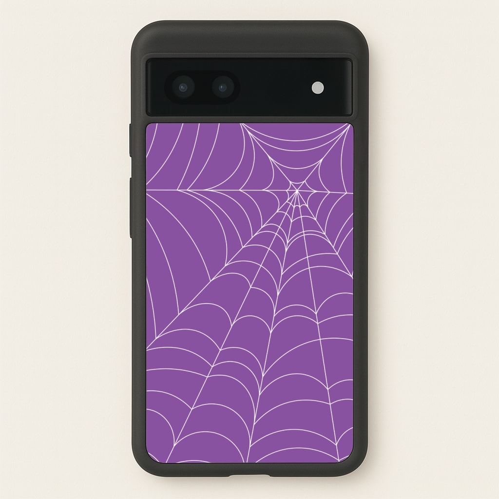Purple Cobweb Pattern Phone Case