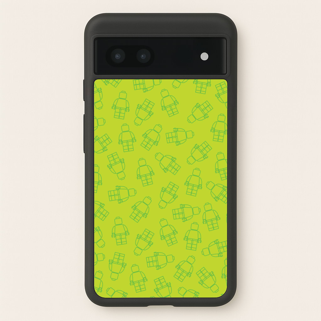 Bricks Figures Pattern Green Phone Case