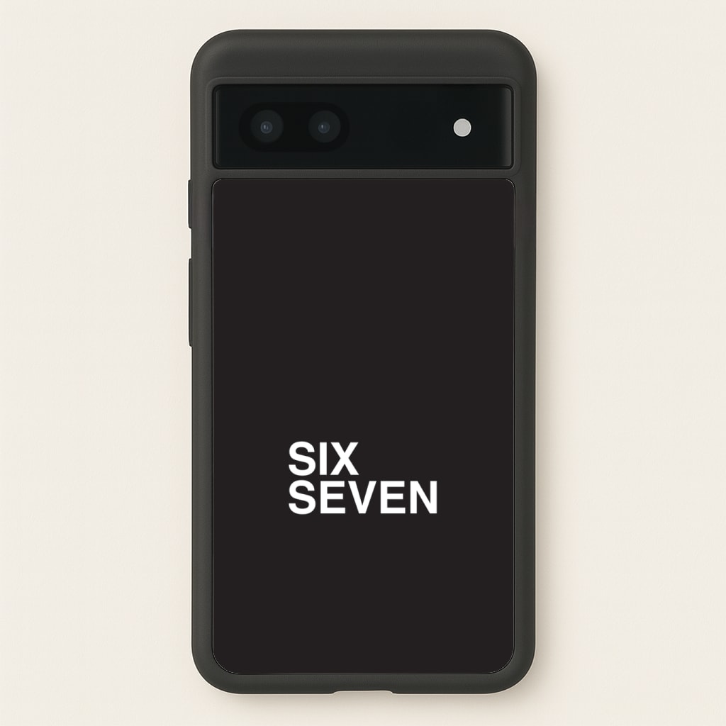 6 7 Black Phone Case