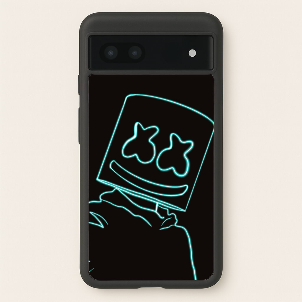 Black White Helmet DJ Neon Phone Case
