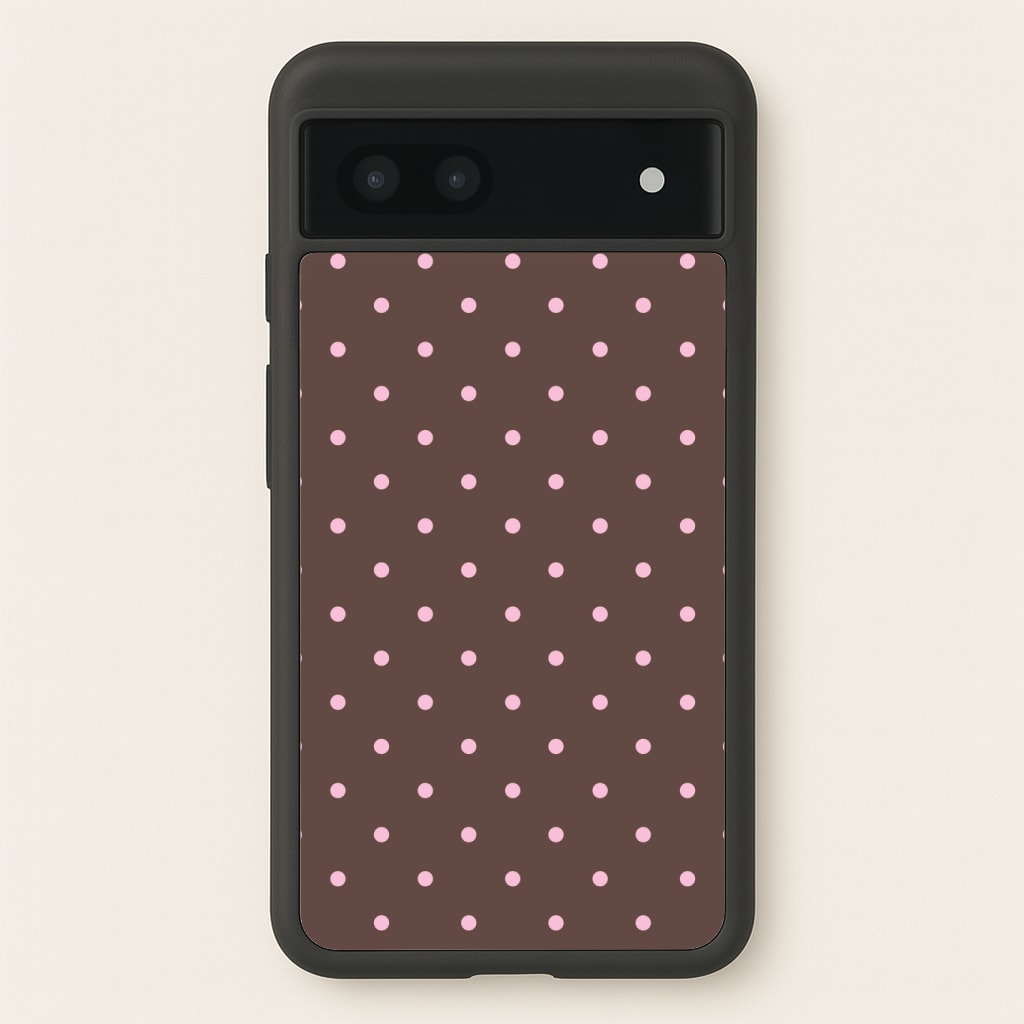 Chocolate & Strawberry Polka Dots Phone Case