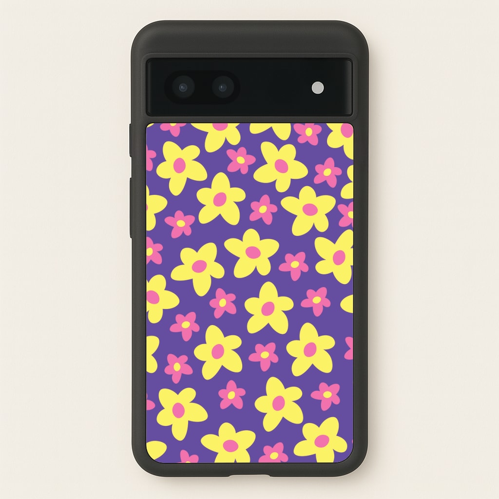Purple Abstract Floral Pattern Phone Case
