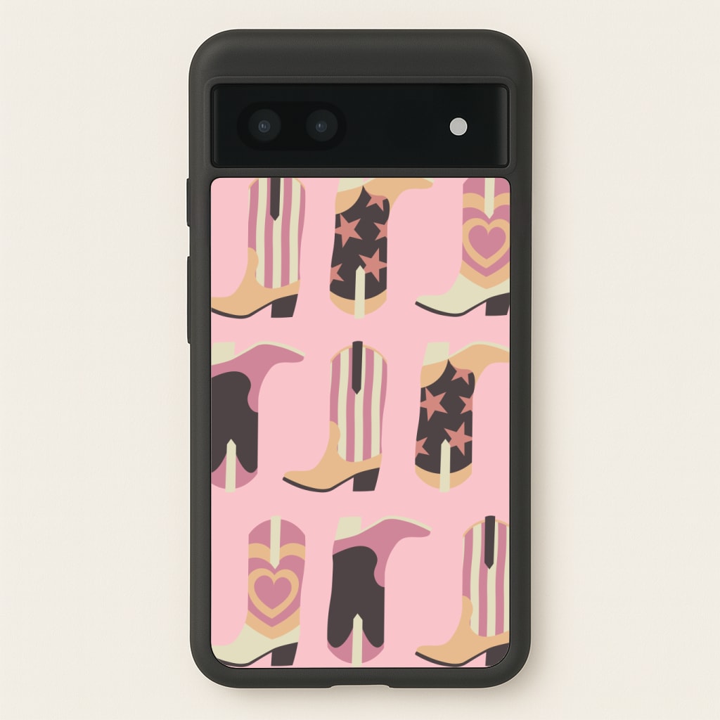 Dusty Pink Cowboy Boots Pattern Phone Case