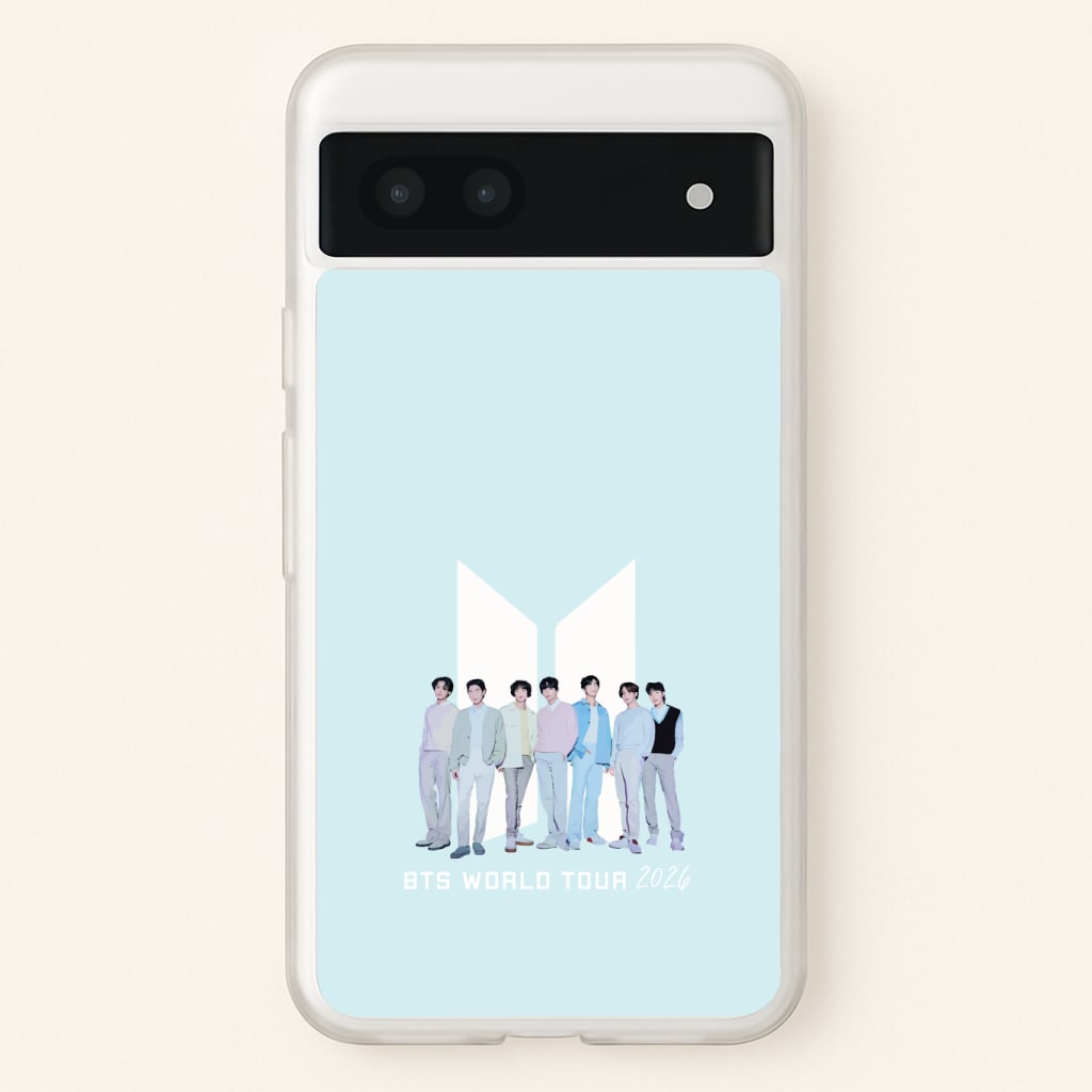 K-Pop Band Tour Pastel Blue Phone Case