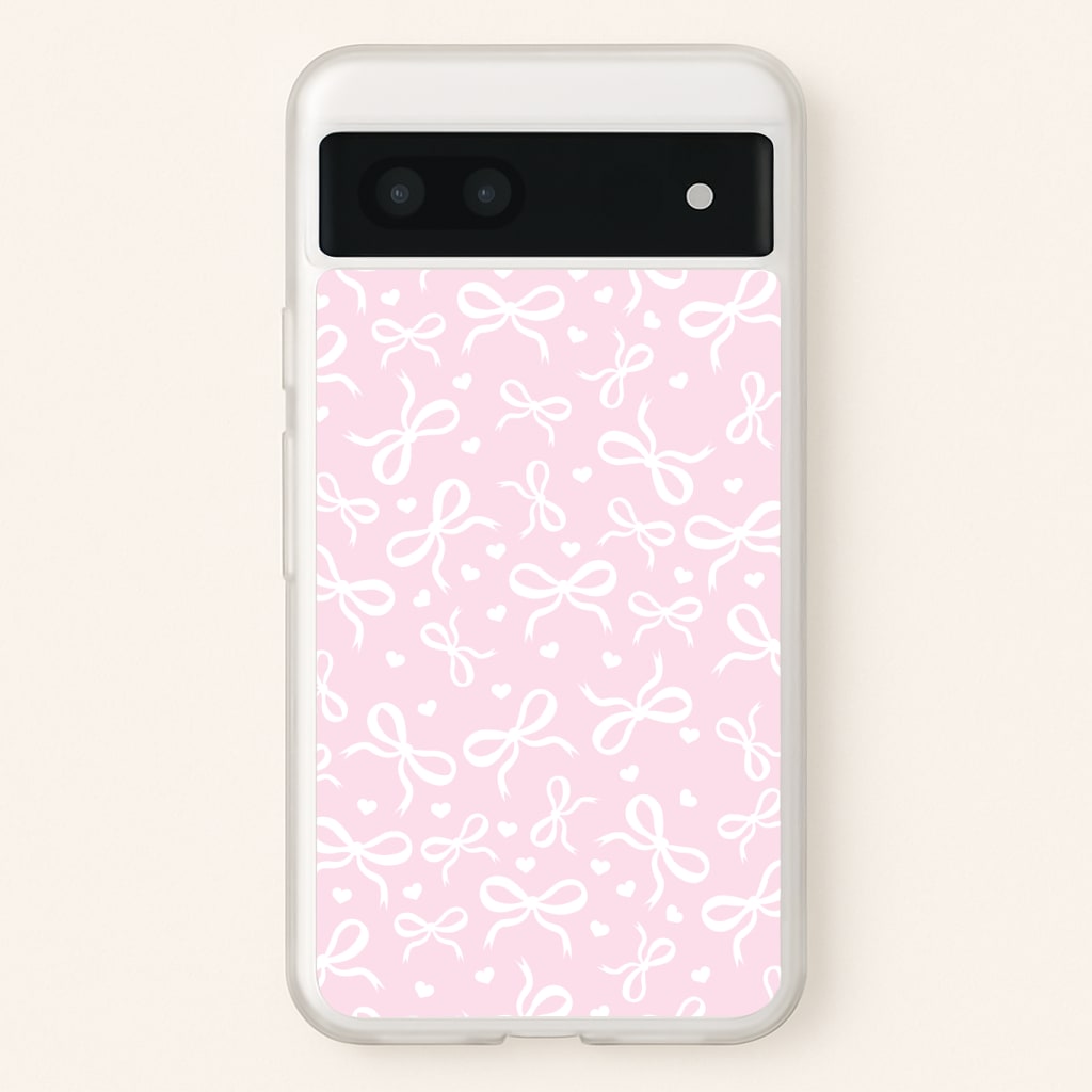 Coquette Bows And Hearts Baby Pink Phone Case