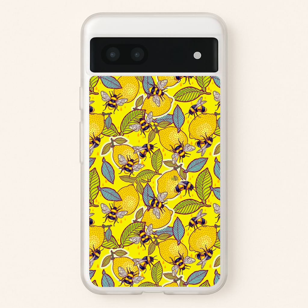 Yellow Lemon and Bee Phone Case
