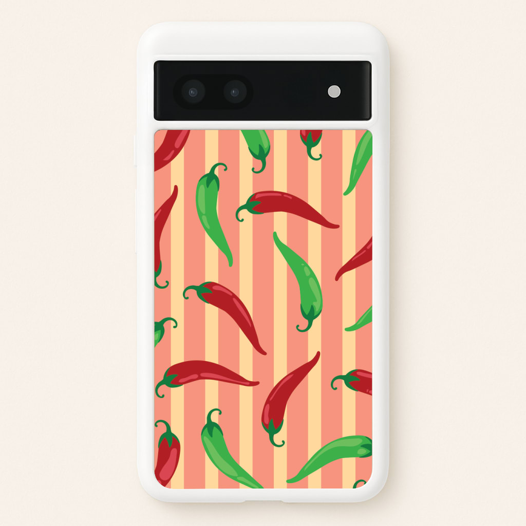 Chilis With Stripes Pattern Phone Case