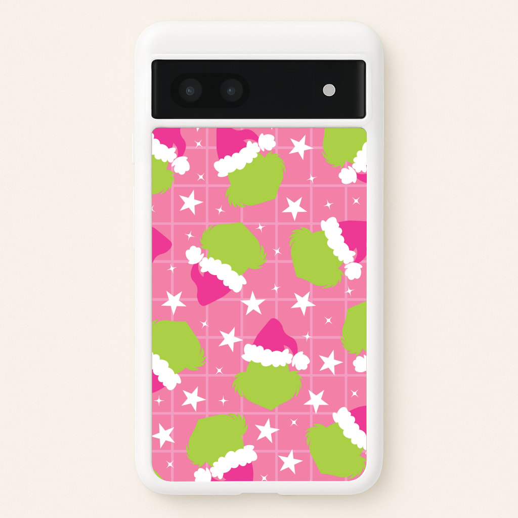 Pink Green Creature Xmas Pattern Phone Case