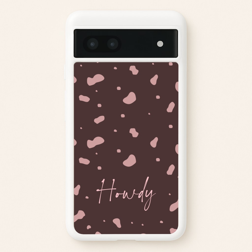 Cow Print Howdy Phone Case