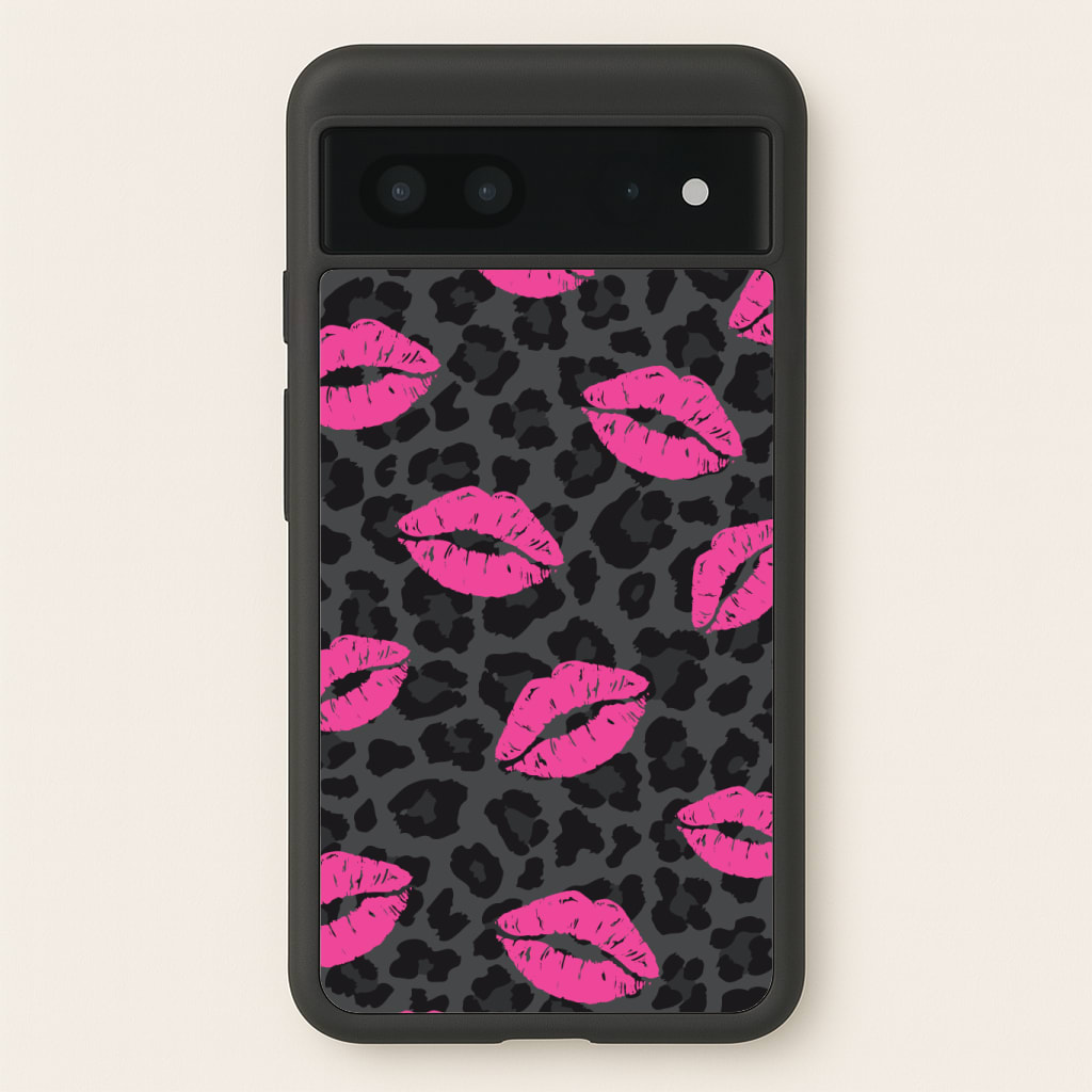 Pink Lipstick Cheetah Print Phone Case