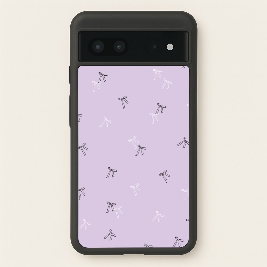 Coquette Mini Bows Pattern Purple Phone Case
