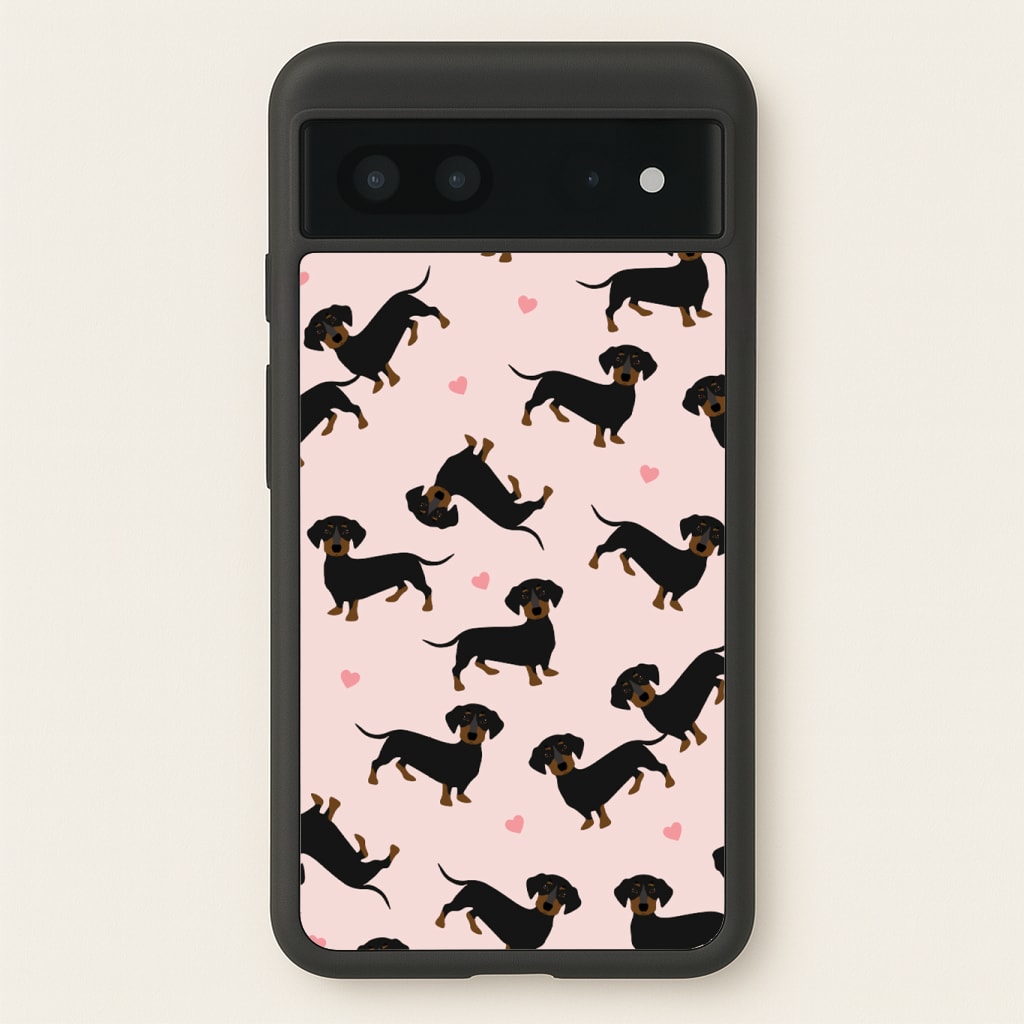 Heart Dachshund - Dog Pattern Phone Case