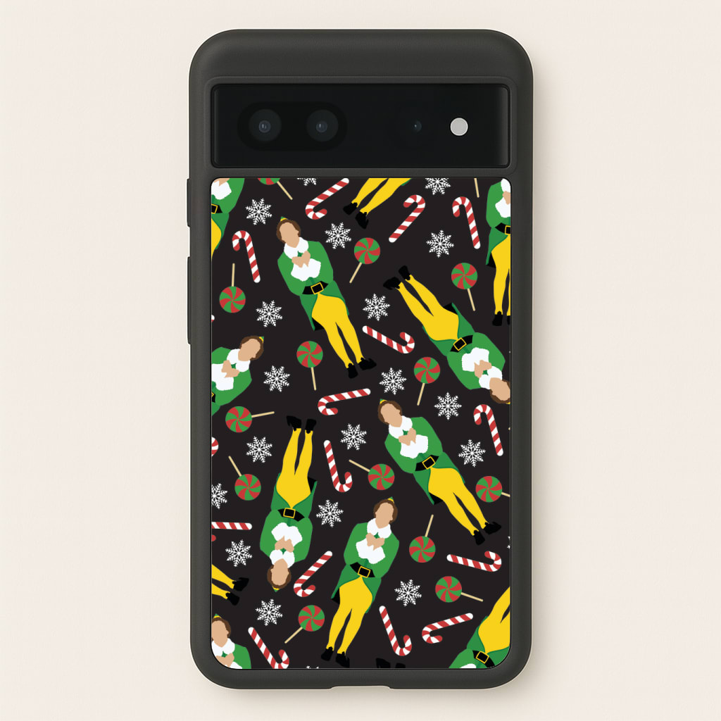 Elf Candy Cane Pattern Phone Case