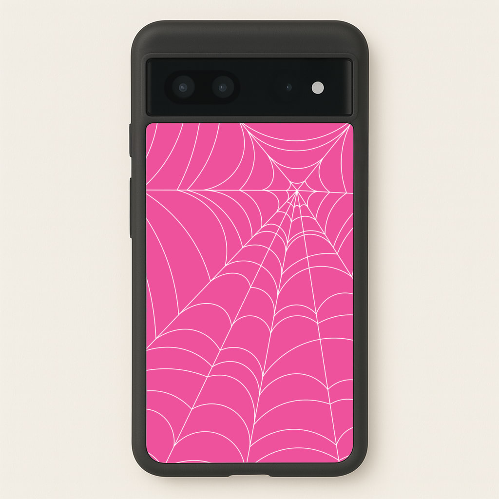 Pink Cobwebs Pattern Phone Case