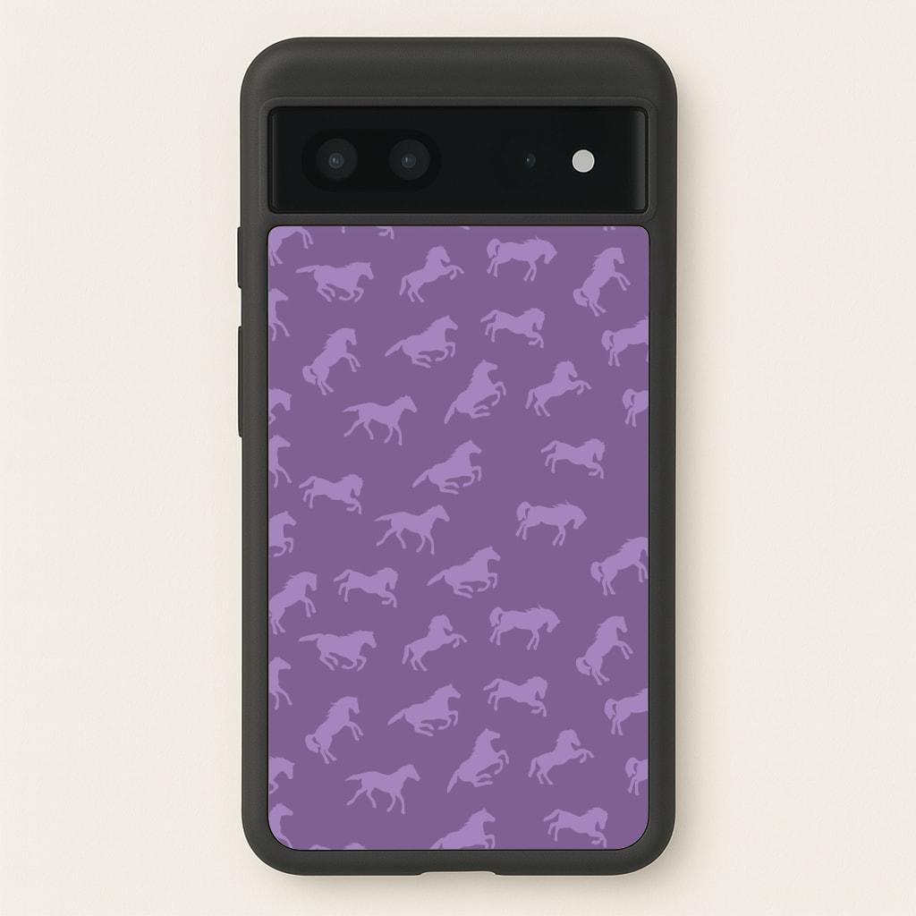 Purple Horse Pattern - Horses Phone Case