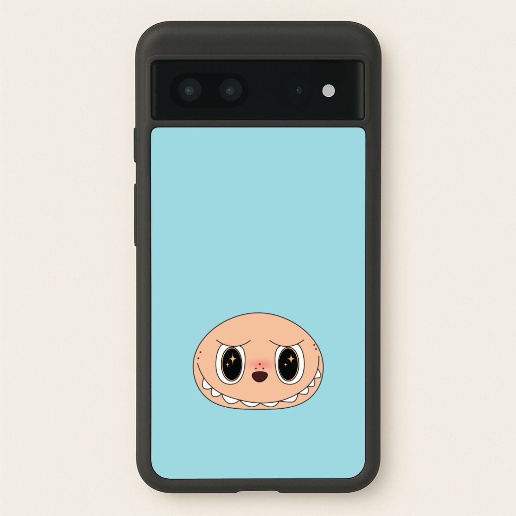 Cute Blue Monster Face Phone Case