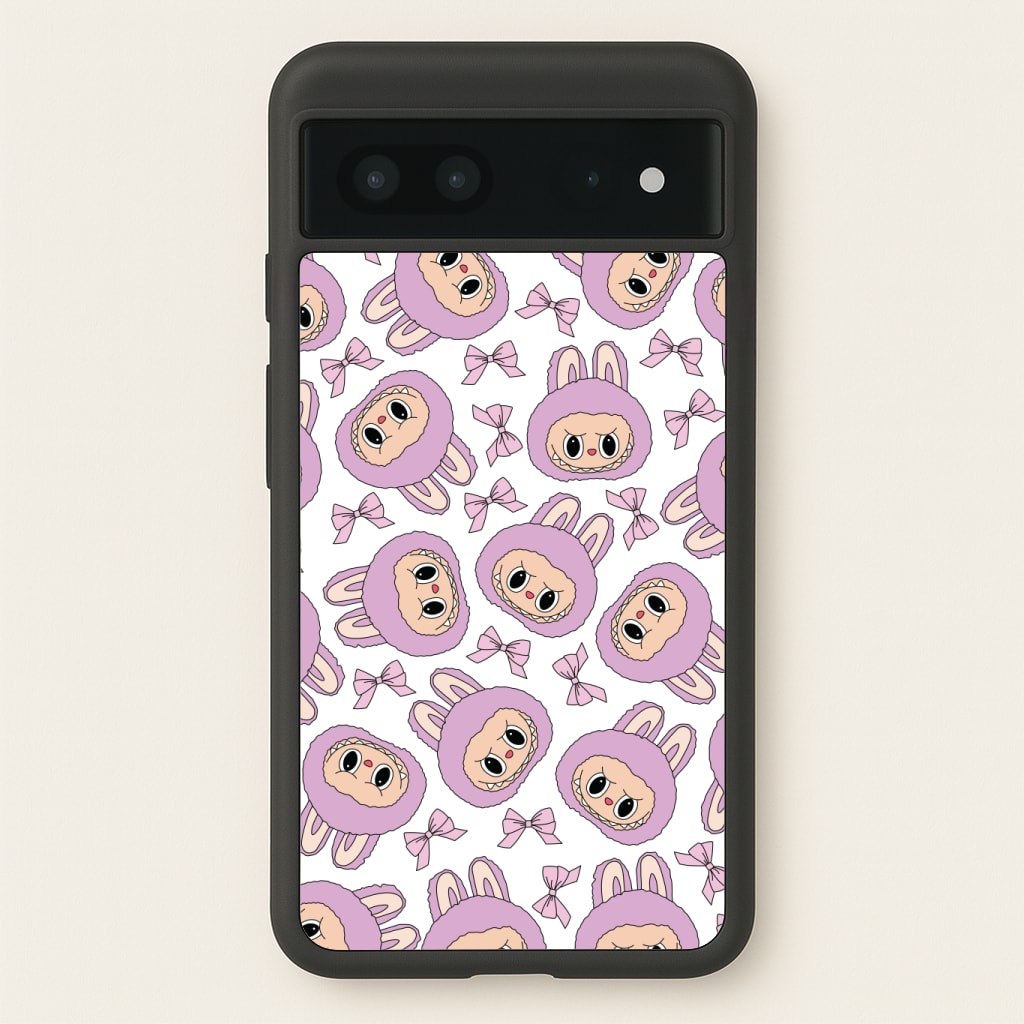 Cute Purple Monster And Bows Pattern Phone Case