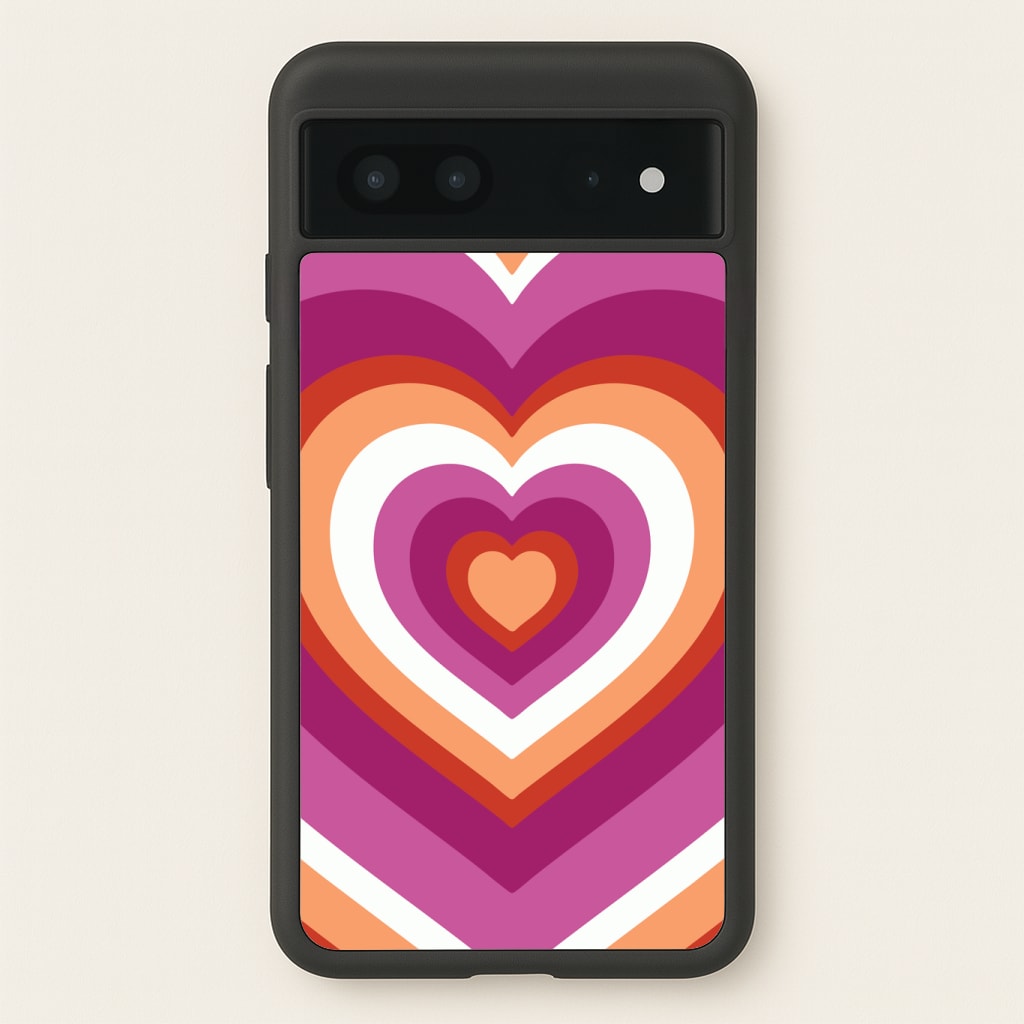 Lesbian Pride Heart Phone Case