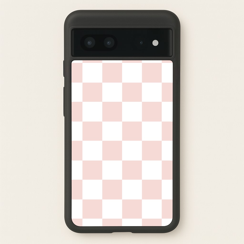 Pink And White Checkers Phone Case