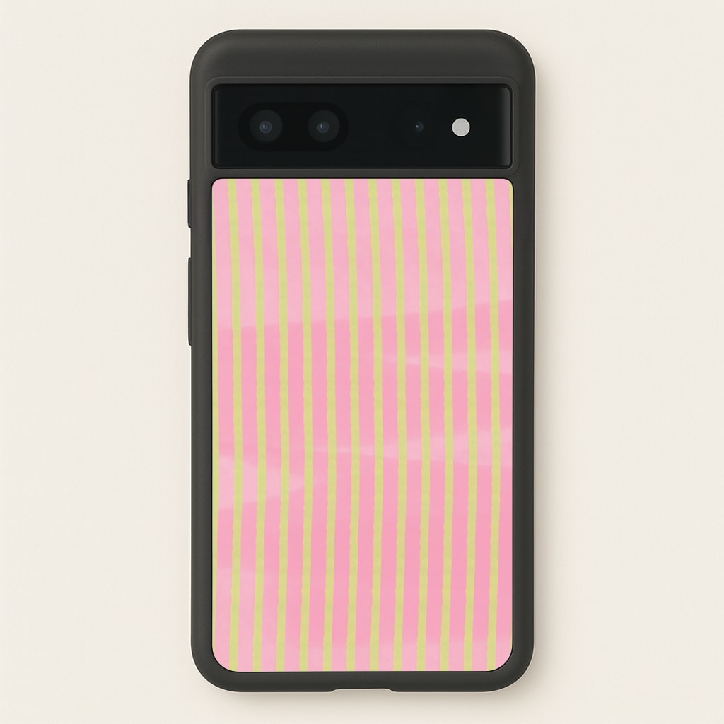 Pink Meadow Stripes Phone Case