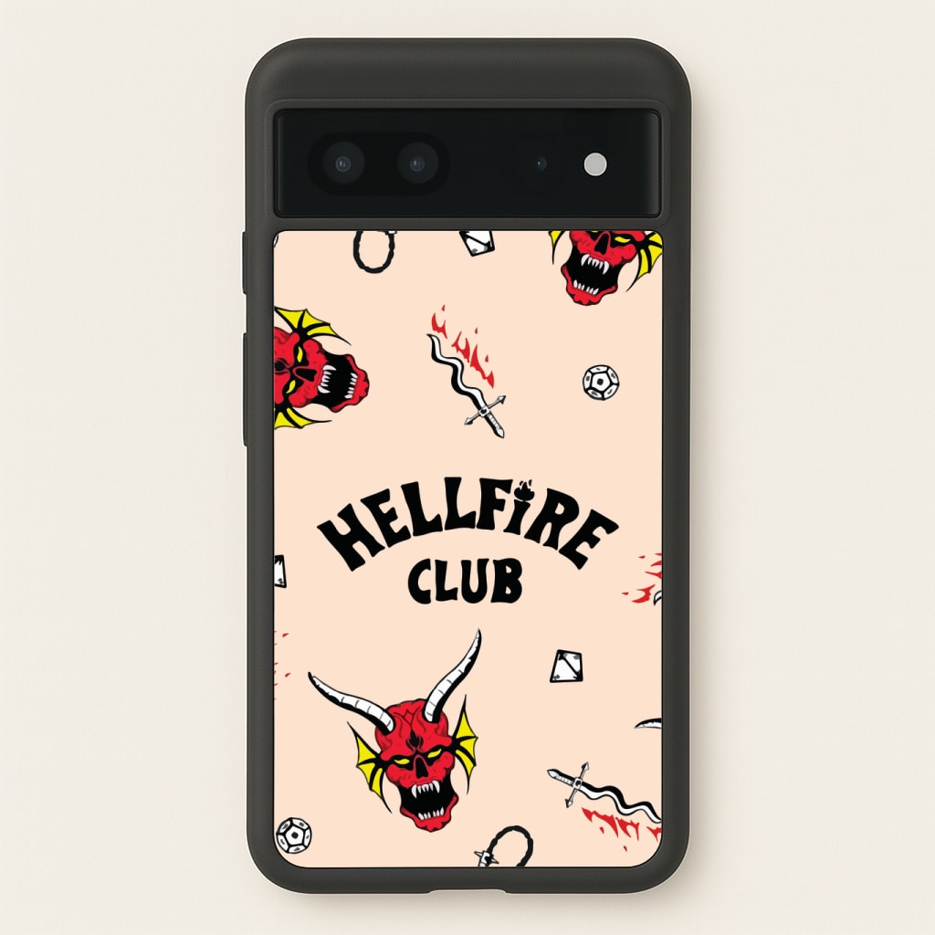 Hellfire Club Icons Collage Peach Phone Case